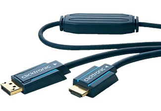 CLICKTRONIC DisplayPort/HDMI-Kabel - HDMI Kabel (Blau)