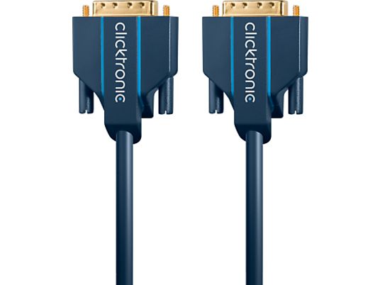CLICKTRONIC 70333 - DVI-D Verbindungskabel, 3 m, Blau