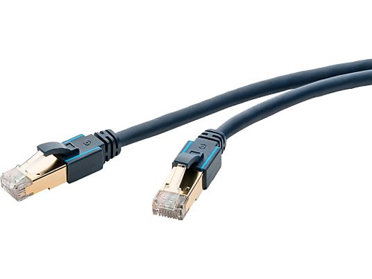 CLICKTRONIC CAT6a - Netzwerk-Kabel, 0.5 m, Blau