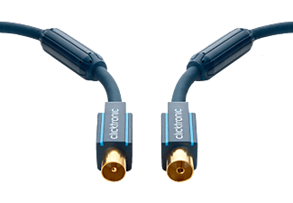 CLICKTRONIC Koaxial-Kabel - Antennenkabel (Blau)