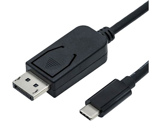 ROLINE Adapterkabel - USB Typ C-DisplayPort, v1.2, M/M (Schwarz)