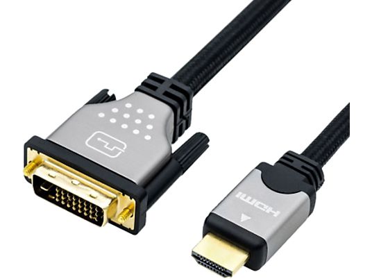 ROLINE 1451211 - DVI-HDMI-Kabel, 5 m, Schwarz, silber