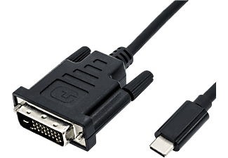 ROLINE roline Cavo adattatore - USB Typ C-DVI M/M - 1 m - Nero - Cavo USB/VGA (Nero)
