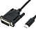 ROLINE roline Cavo adattatore - USB Typ C-DVI M/M - 1 m - Nero - Cavo USB/VGA (Nero)
