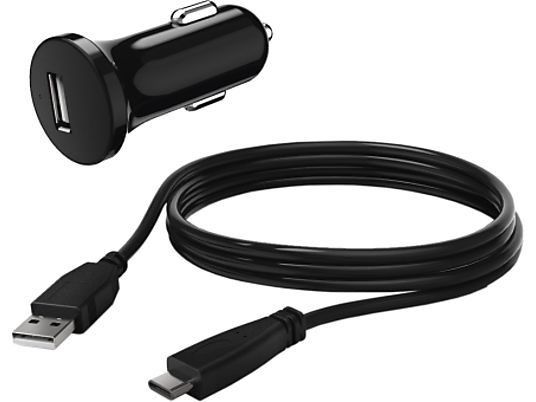 HAMA Chargeur pour voiture - Chargeur auto avec câble USB-C (Noir)