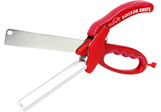 BEST DIRECT industex Scissors Knife - Forbici - 2 in 1 - Rosso - Forbici (Rosso)