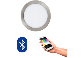 EGLO EGLO 32754 FUEVA CONNECT, Bluetooth LED-illuminazione da incasso RGBW, argento - Plafoniera a incasso (Nickel satinato)