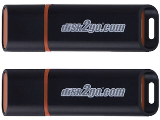 DISK2GO Passion 2 Doppelpack - USB-Stick  (16 GB, Schwarz)