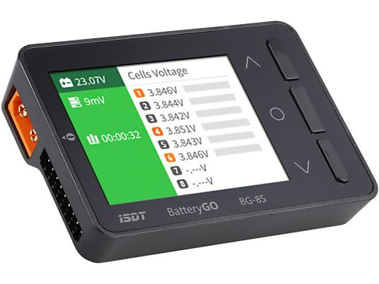ISDT BG-8S Smart Battery Checker - Akkutester mit Farbdisplay (Schwarz)