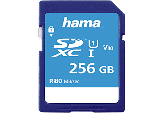 HAMA microSDXC Class 10 UHS-I 256GB - Speicherkarte  (256 GB, 80, Blau)