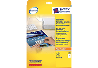 AVERY ZWECKFORM Étiquettes rectificatives, 210 x 297 mm - 