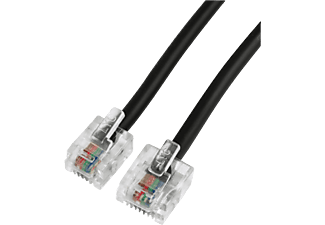 HAMA 44500 CABLE RJ45/RJ11 6.0M - Câble modulaire (Noir)