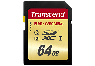 TRANSCEND Transcend Ultimate Scheda di memoria flash, 64 GB, R95, W60MB/s -   (64 GB, 95, Nero/Oro)
