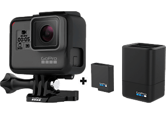 GOPRO GoPro Hero 5 Black Bundle - GoPro Caricabatteria + Batteria + GoPro Hero 5 Black - Nero/grigio - Camera Action Grigio