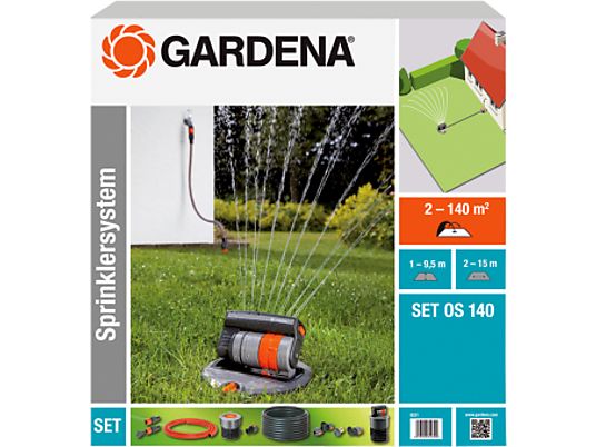 GARDENA 08221-20.000.00 - Sprinklersystem Set (Schwarz/Grau/Orange)