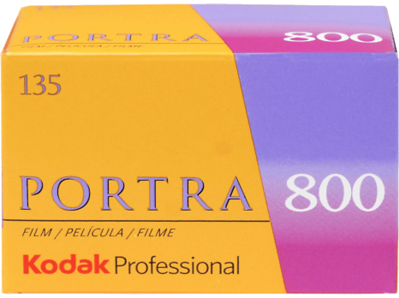 KODAK Professional PORTRA 800, ISO 135, 35-pic, 1 Pack - Analogfilm (Gelb/Lila)
