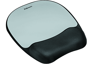 FELLOWES Fellowes Memory Foam - Mousepad con poggiapolsi - Nero/Argento - Poggiapolsi