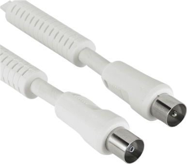 HAMA Koax-Kupplung - Kupplung (Weiss)