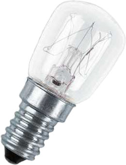 Gros plan d'une petite ampoule avec une base argentée et une ampoule en verre transparent.