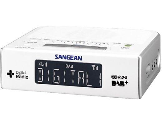 SANGEAN DCR-89W - Radiosveglia (DAB+, FM, Bianco)