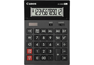 CANON Canon AS 2200 - Computer desktop - 12 cifre - Nero - Calcolatrici tascabili