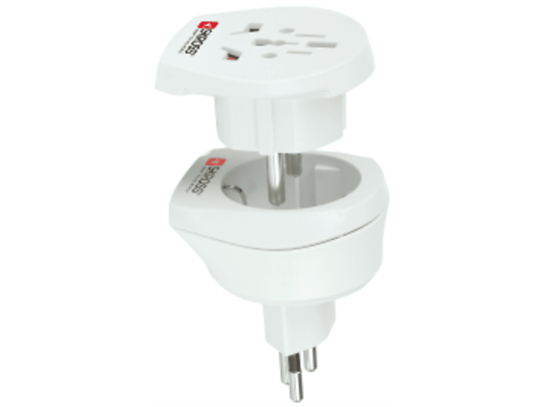 SKROSS SINGLE TRAVEL ADAPTER WORLD-CH-EU WEISS - Reiseadapter (Weiss)