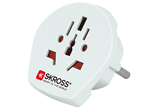 SKROSS SINGLE TRAVEL ADAPTER EUROPE (SCHUKO), - Reiseadapter (Weiss)