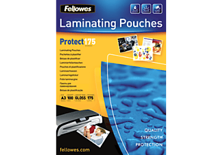 FELLOWES Fellowes Pochette plastique,  175 Micron - Transparent - Pellicola di laminazione schede (Trasparente)