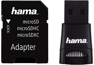 HAMA USB 2 Pack d´adaptateurs - Lecteur de carte et adaptateur (Noir)