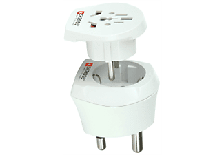 SKROSS COMBO TRAVEL ADAPTER SOUTH AFRICA/EUROPE - Reiseadapter (Weiss)