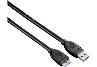 HAMA 54507 CABLE USB3 A/MIC-B 1.8M - Datenkabel, 1.8 m, Schwarz