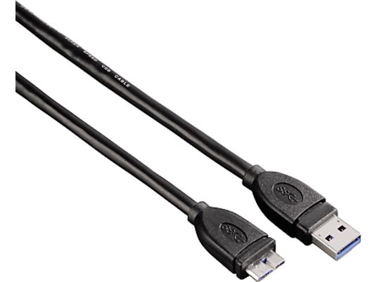 HAMA 54507 CABLE USB3 A/MIC-B 1.8M - Datenkabel, 1.8 m, Schwarz