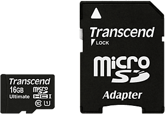 TRANSCEND microSDHC 600X UHS-I CL10 16GB -  