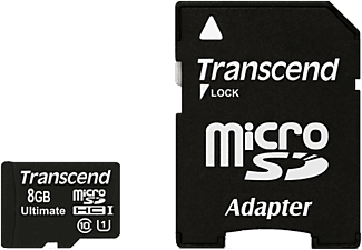 TRANSCEND microSDHC 300X UHS-I CL10 8GB - Speicherkarte 