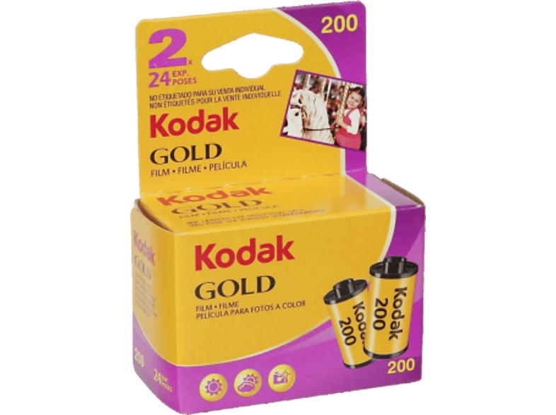 KODAK GOLD 200 135-24/2 - Analogfilm (Gelb/Lila)