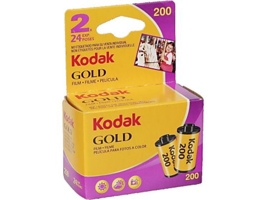 KODAK GOLD 200 135-24/2 - Film analogique (Jaune/Pourpre)