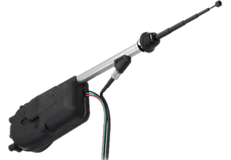 AIV Câble d'antenne télescope automatique avec fiche DIN - Antenne automatique (Noir)