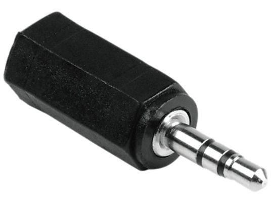 HAMA Adaptateur audio, Fiche jack stéréo 3,5 mm – Prise jack stéréo 2,5 mm -  (Noir)