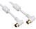 HAMA hama Cavo d'antenna – presa coassiale – innesto coassiale, 90°, 95 dB, 10 m -  (Bianco)