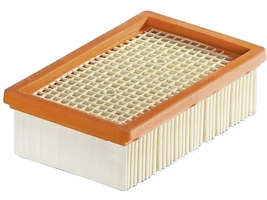 KAERCHER  Flachfaltenfilter - Flachfaltenfilter (Orange, Beige/Weiss)