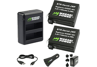 WASABI POWER KIT-WW-HERO4 - Ladegerätset mit Akku (Schwarz)