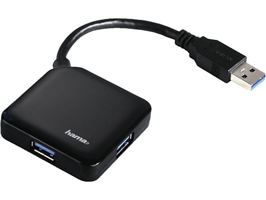 HAMA 4-fach - USB Hub (Schwarz)