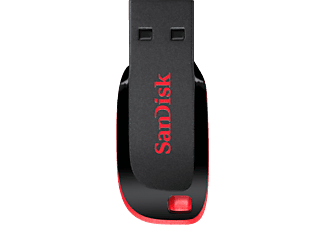 SANDISK SanDisk Cruzer Blade - Unitá Flash - 128 GB - Nero - Chiavetta USB  (128 GB, Nero/Rosso)