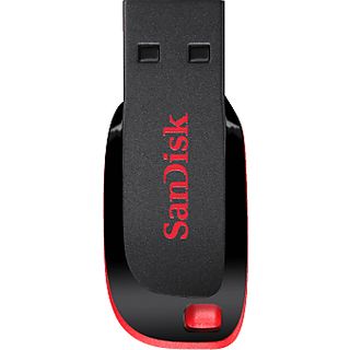 SANDISK Cruzer Blade - Chiavetta USB  (128 GB, Nero/Rosso)