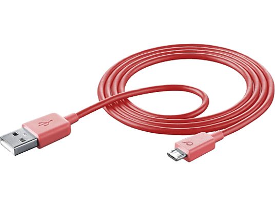 CELLULAR LINE USBDATAMUSBSMARP - USB zu Micro-USB Datenkabel (Rot)