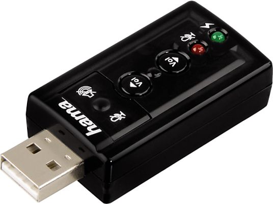 HAMA 51620 7.1 SURROUND USB SOUND - USB-Soundkarte (Schwarz)