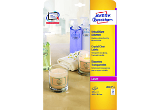 ZWECKFORM L7782-25 ETIKETTEN LASER CRYSTAL CLEAR - (transparent)