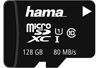 HAMA microSDXC UHS-I CL10 128Go - Carte mémoire  (128 GB, 80, Noir)