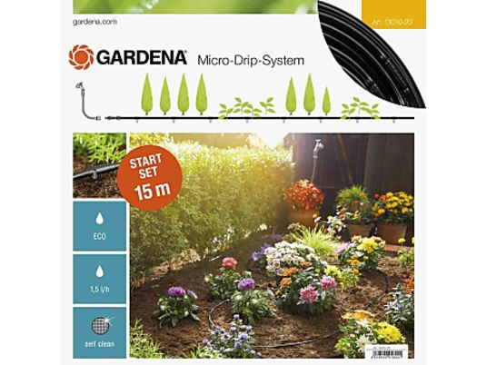 GARDENA Kit d'initiation Micro-Drip System pour rangées de plantes en pots S - 