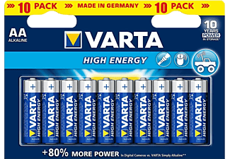 VARTA VARTA High-Energy AA - Batterie alcaline - 10 pezzi - Pila
